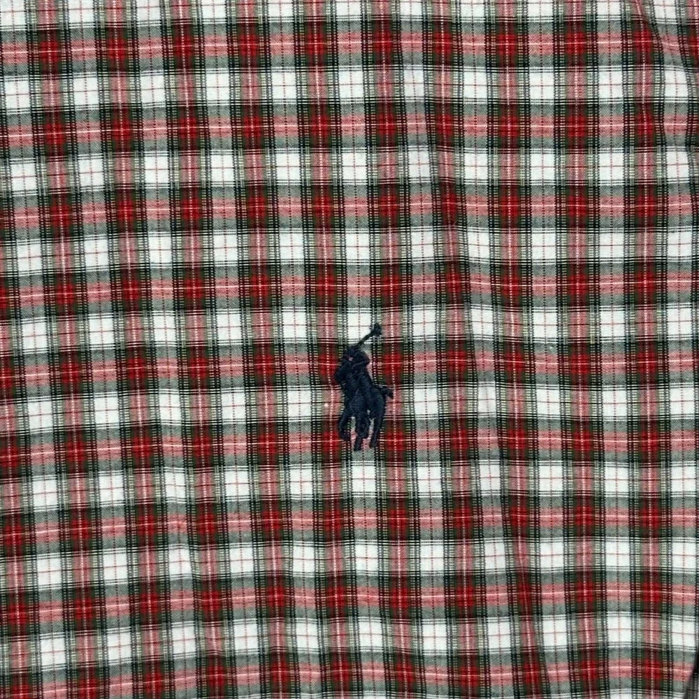 Ralph Lauren Kids XL 18-20 Red Green Plaid Button Down Shirt Long Sleeve Cotton